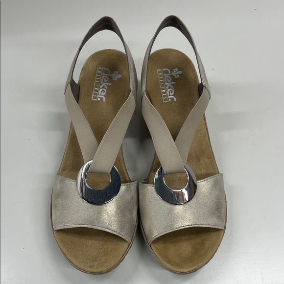 New Rieker FANNI Wedge Sandals Size EU 39( US 8) - Picture 3 of 10